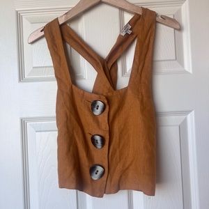 Women’s Cropped Open Back Tank Top S